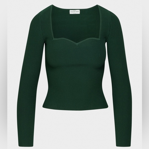 Aritzia Babaton Sculpt Knit Sweetheart Longsleeve - Picture 4 of 9